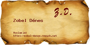 Zobel Dénes névjegykártya